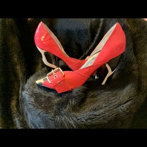 Naughty Monkey Pink Asymmetrical Heels.